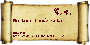 Meitner Ajnácska névjegykártya